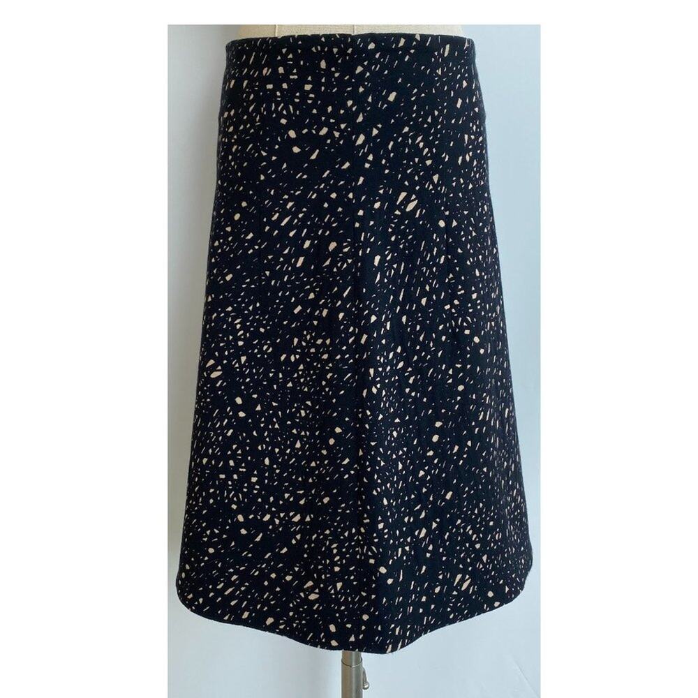 Dorothee Schumacher Stretch Black & Tan Speckled Spotted Skirt US M 6